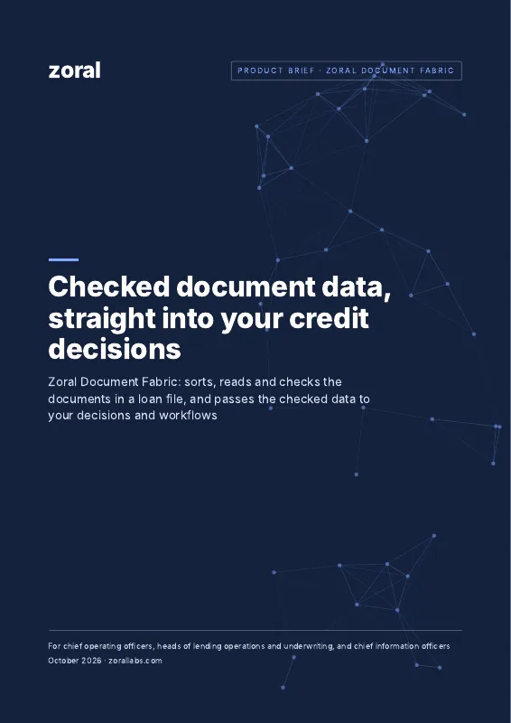 Cover of the Zoral Document Fabric product brief
