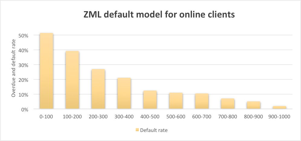 Case study. ZML default model for online clients